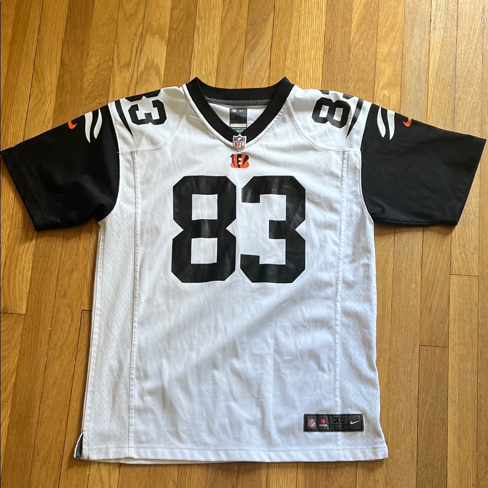 NIKE NFL Youth XL Cincinnati Bengals Tyler Boyd Black and White Football Jersey - Picture 1 of 7